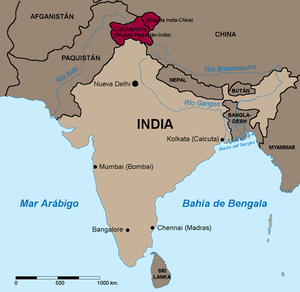 Locacion de Mumbai en India