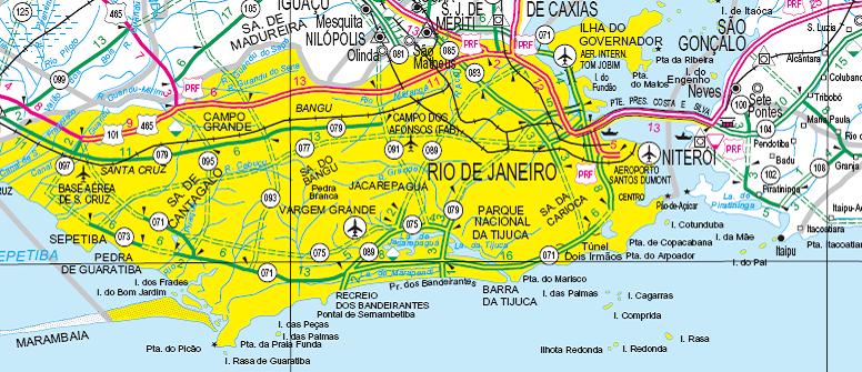 Map de le citie de Rio de Janeiro
