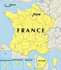 Locacion de Paris en le mape de France