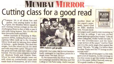 Un exemplar de le 'Mumbai Mirror'