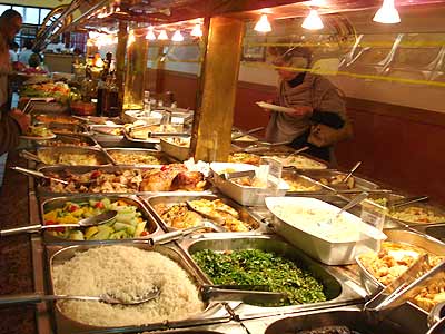 Restaurante de comida servid et charged a pesage